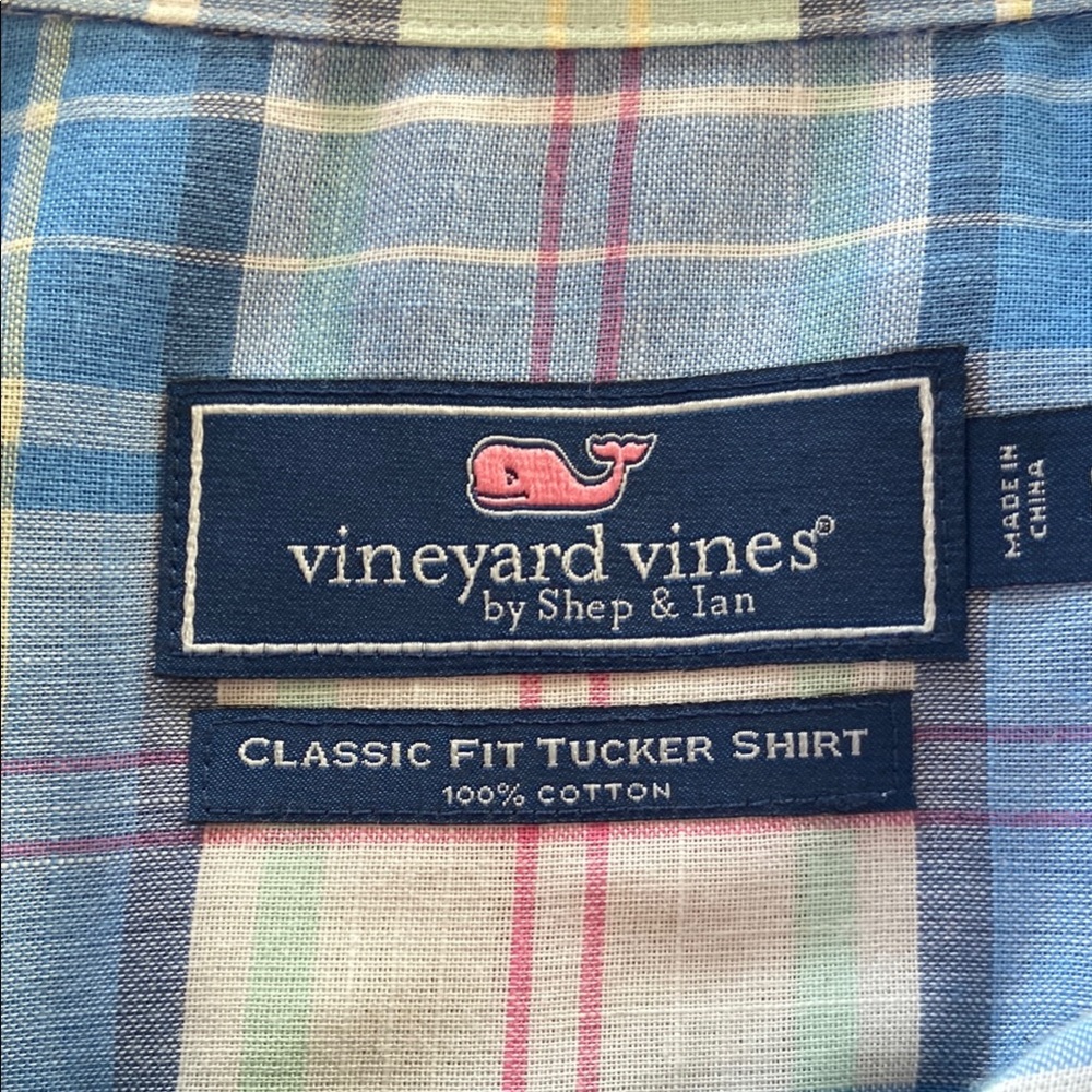 Vineyard Vines Blue Plaid Men's Shirt